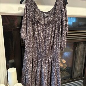 American Eagle Charcoal and Gray Patterned Dress